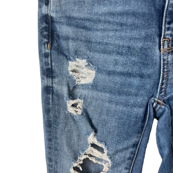 American Eagle Womens Hi-Rise Jegging Blue Distressed Size 000 - Picture 6 of 15
